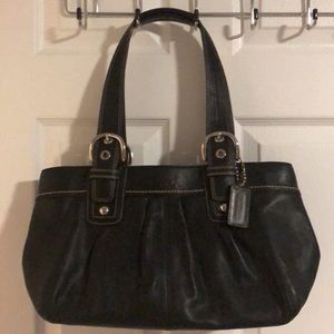 Black leather purse